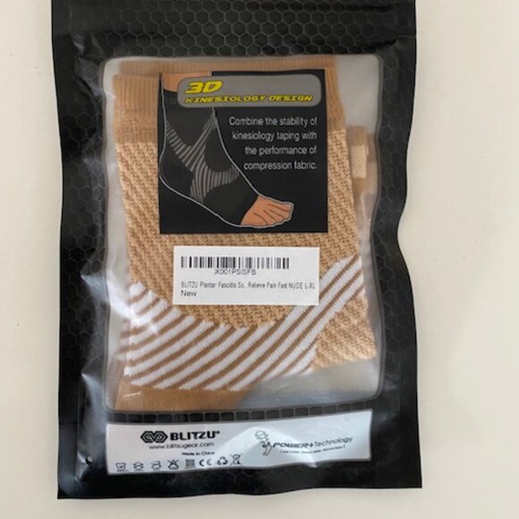 Blitzu Performance Compression Foot Sleeves, size L-XL, New in Original Package - Picture 5 of 7